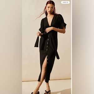 NWT Free People Vintage Summer Midi Dress | Size XS | Color: Black